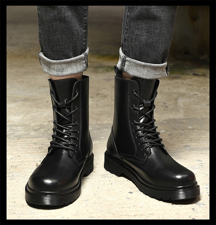 Laorentou Botas Cuero Genuino Hombre Botas Cortas Casuales Moda, Compra  Últimas Tendencias