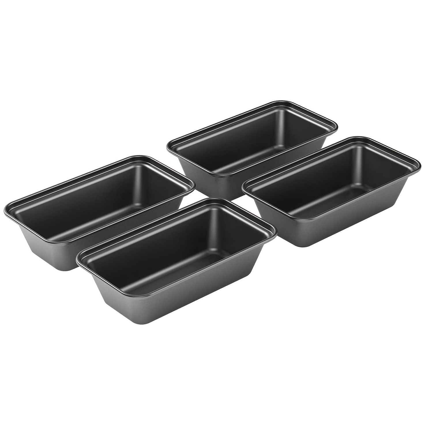 

4 Pack Mini Loaf Pans, Non-stick Baking Bread Pan, Carbon Steel Bakeware