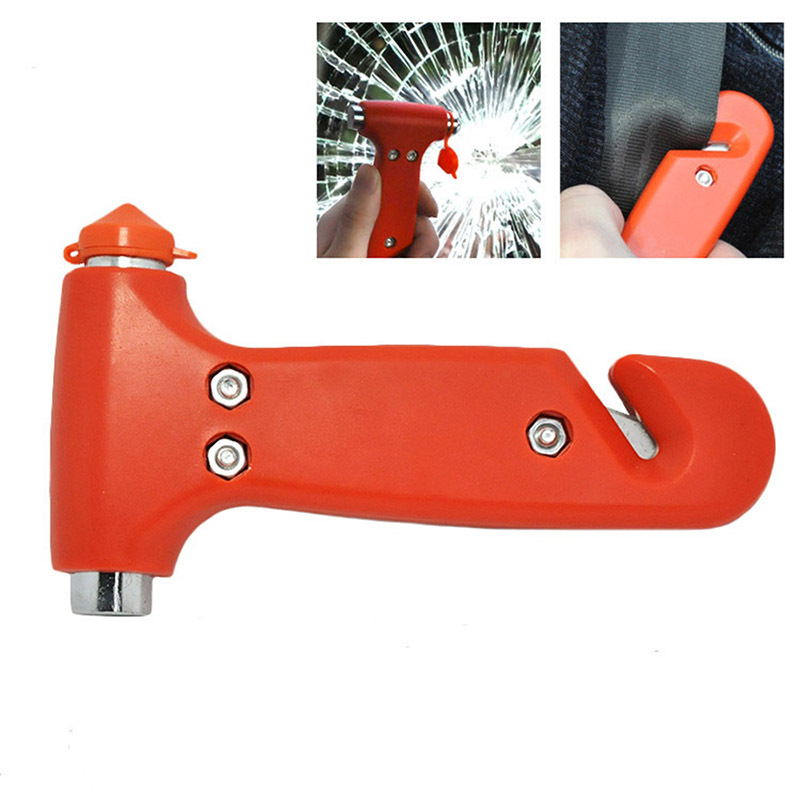 RISEN Car Safety Hammer Car Window Breaker & Seatbelt Cutter, All in ONE  Emergency Escape Tool for Car, Vehicle, RV, Bus, Home, Orange 1 Pack &  Green
