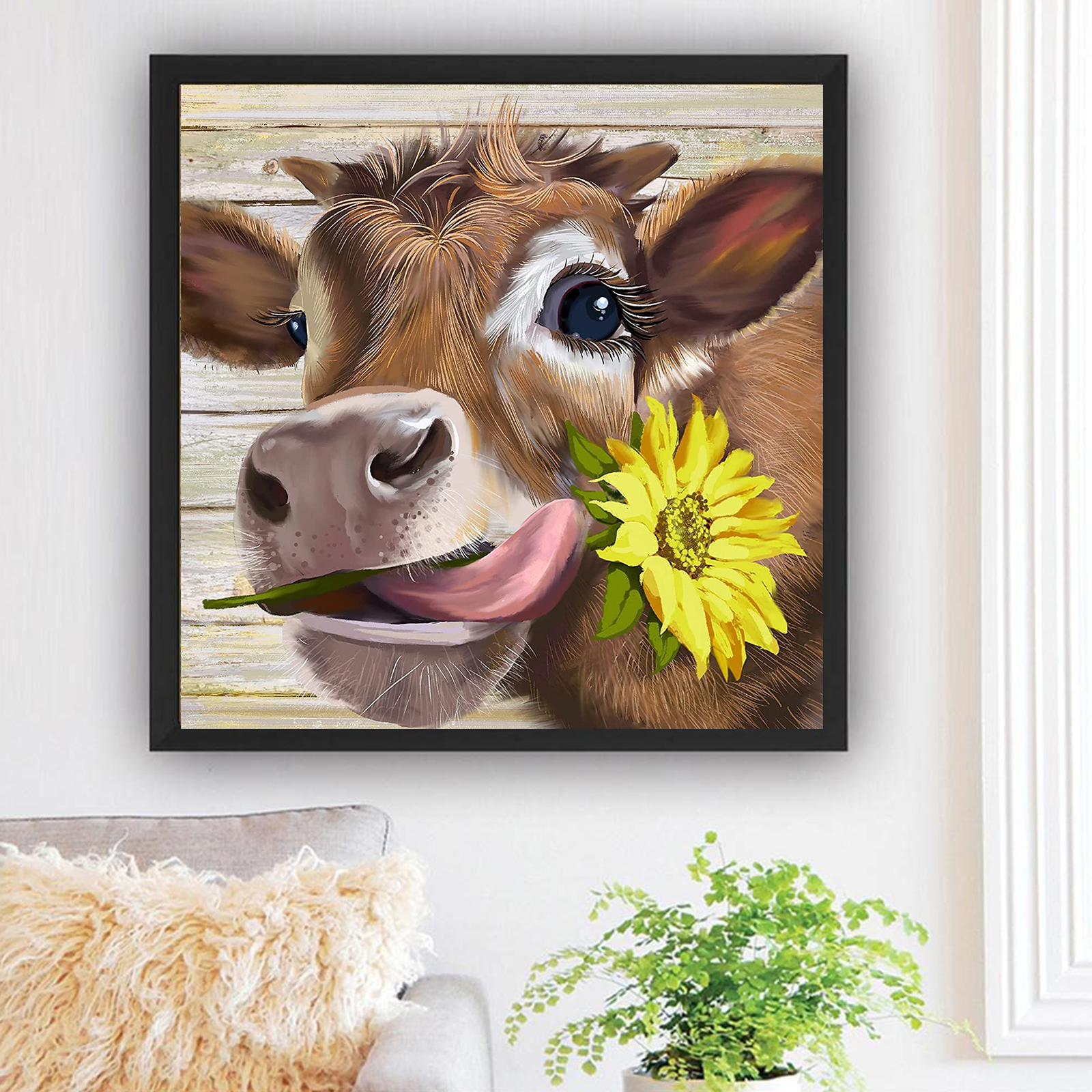 Diy Diamond Painting Kit, 5d Colorful Cow Diamond Art Kit, The Cow With The  Glasses Round Full Drill Rhinestones Accessories For Adult Students Art  Painting For Home Wall Decor Gifts - Temu