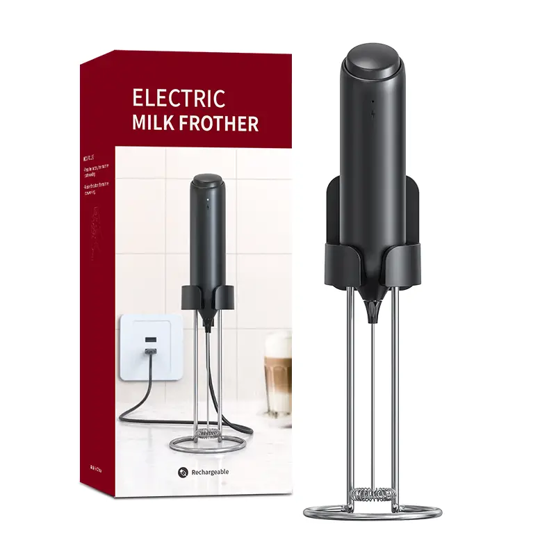 Electric Milk Frother Maker, Portable, USB Rechargeable, Drink