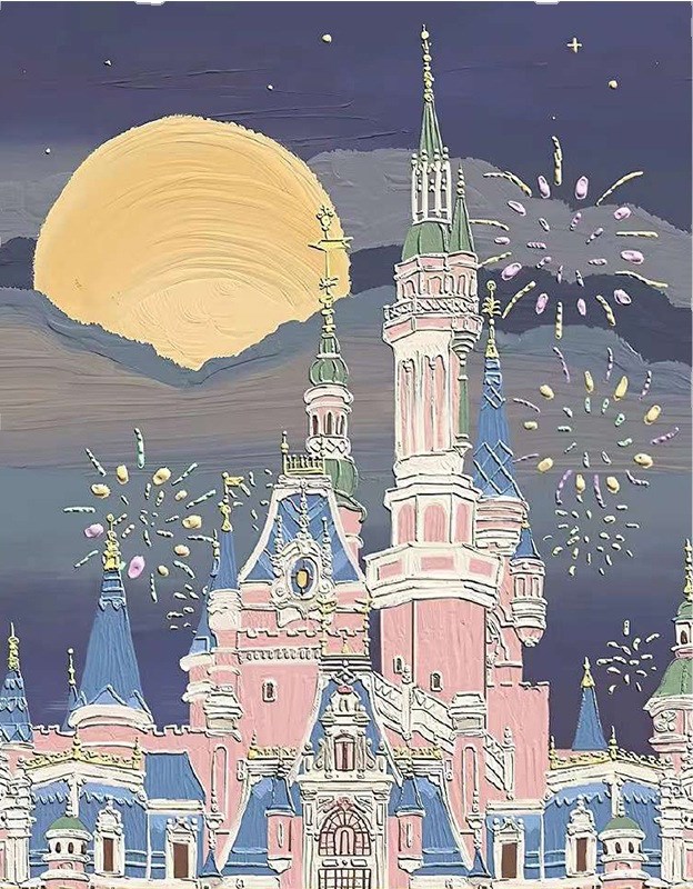Diy Castle Paint By Numbers Kits On Canvas For Adults - Temu