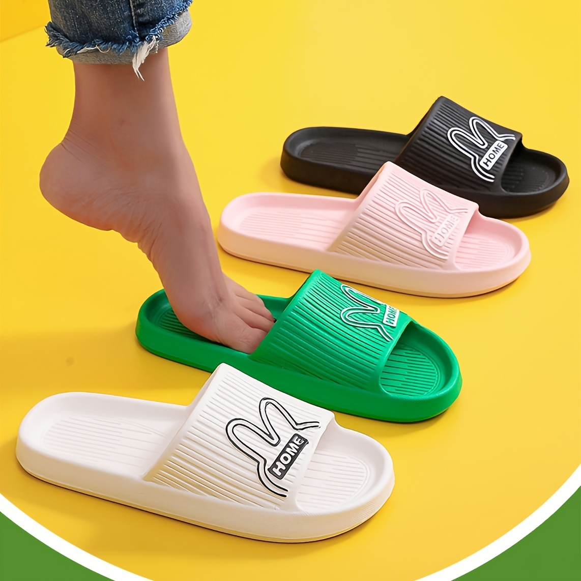 Women's Cartoon Cute Shower Slippers, Anti-slip Thick Soft Bottom Household  Shoes, Women's Slip-on Shoes - Temu Finland