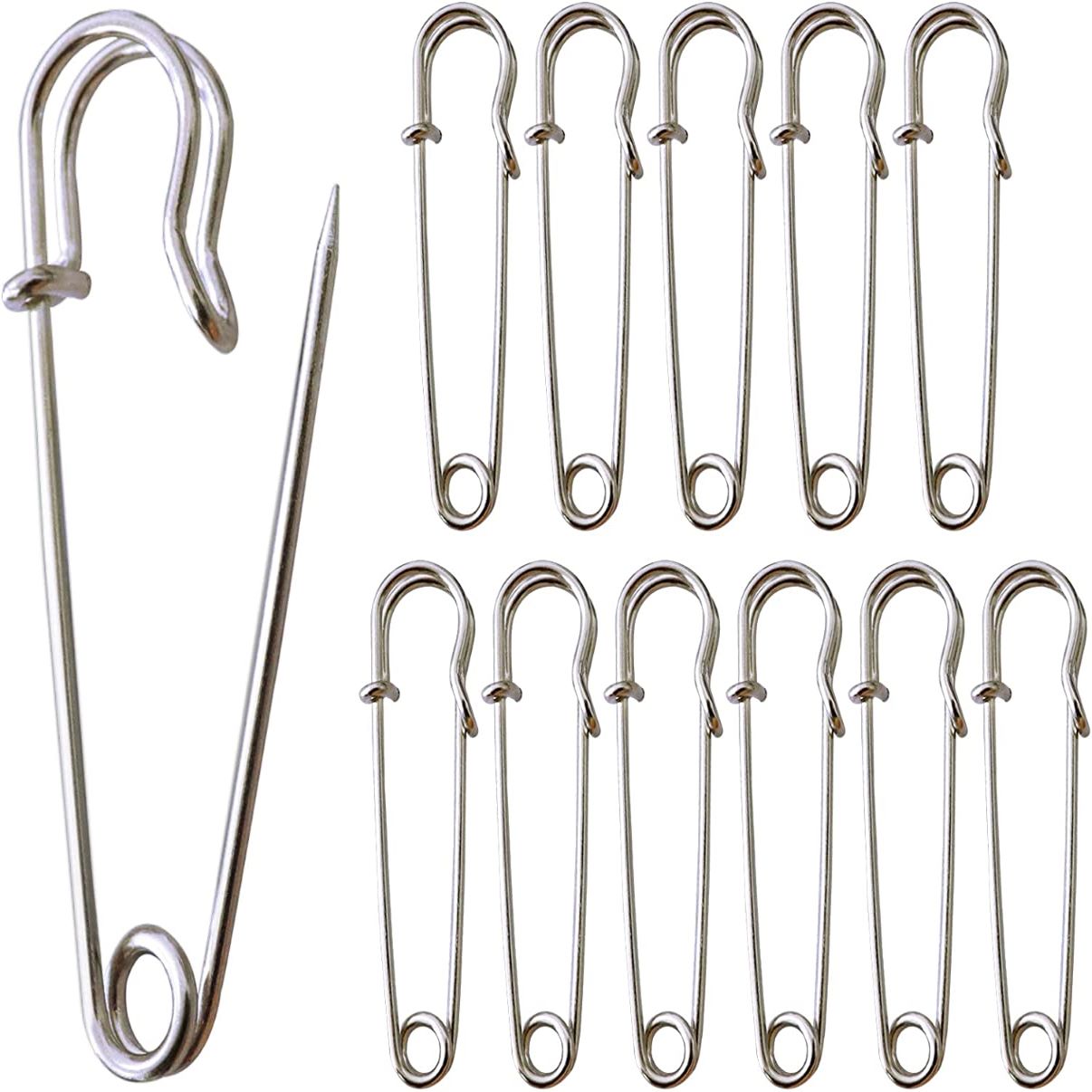 260Pcs Safety Pins Assorted Size , Nickel Plated Steel Safety Pin, Large Safety  Pins and Small Safety Pins for Clothes, Crafts, Pinning, Sewing