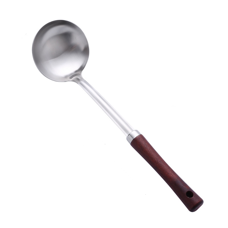 1 Pieza De Espátula Grande Ranurada Turner Cucharón De Sopa, Acero  Inoxidable Wok Espátula, Cuchara Ranurada Para Utensilios De Cocina, Mango  Largo De Madera Cucharones Cocina Metal Espátula Cucharas De Cocina 