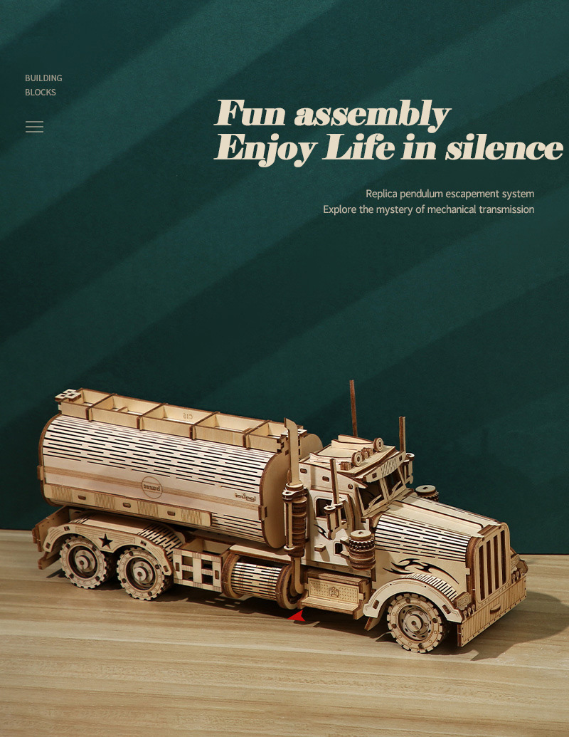  3D Wooden Puzzle - Wood Mechanical Tank Truck Model Kits - Coin  Bank Crafts Model - Wooden STEM DIY Brain Teaser Puzzles, Birthday for Kids  and Adults Teens Boys Girls 