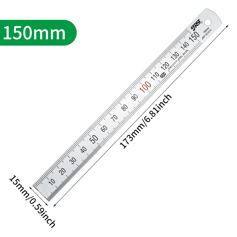 Jeweler's Steel Ruler : 6 Inches or 150mm