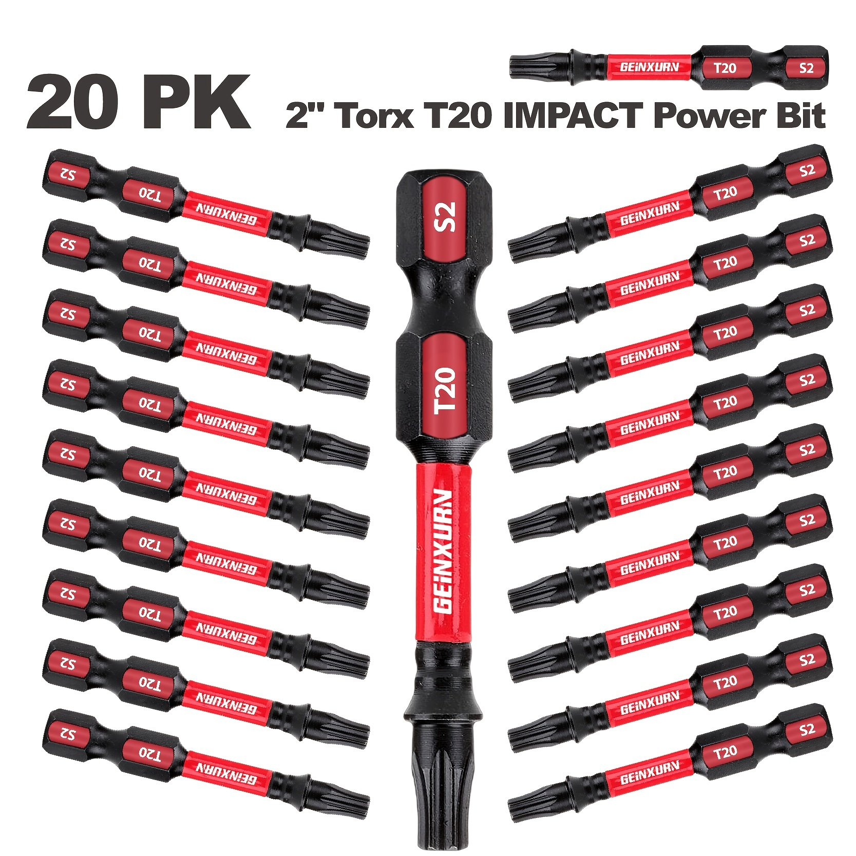

50mm/2 Inch Torx T20 Impact Screwdriver Bit - Perfect For Plastic, Wood, And Metal Projects!
