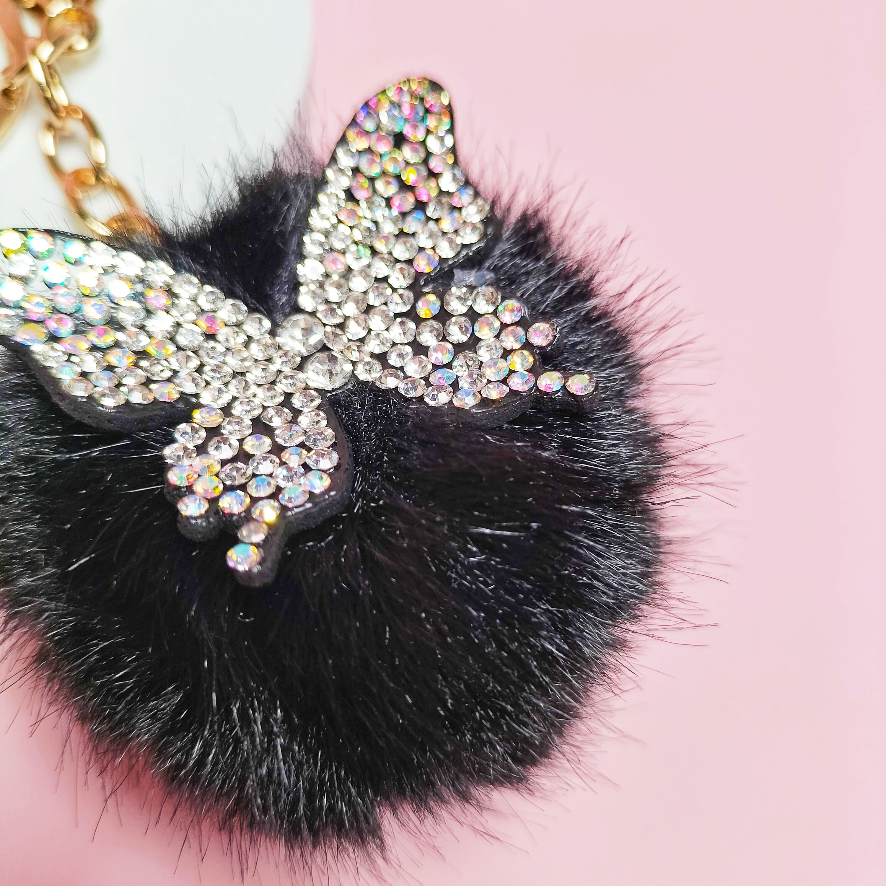 www. - 1PC Charm Fur Ball Brooch Chain Tassel Brooch