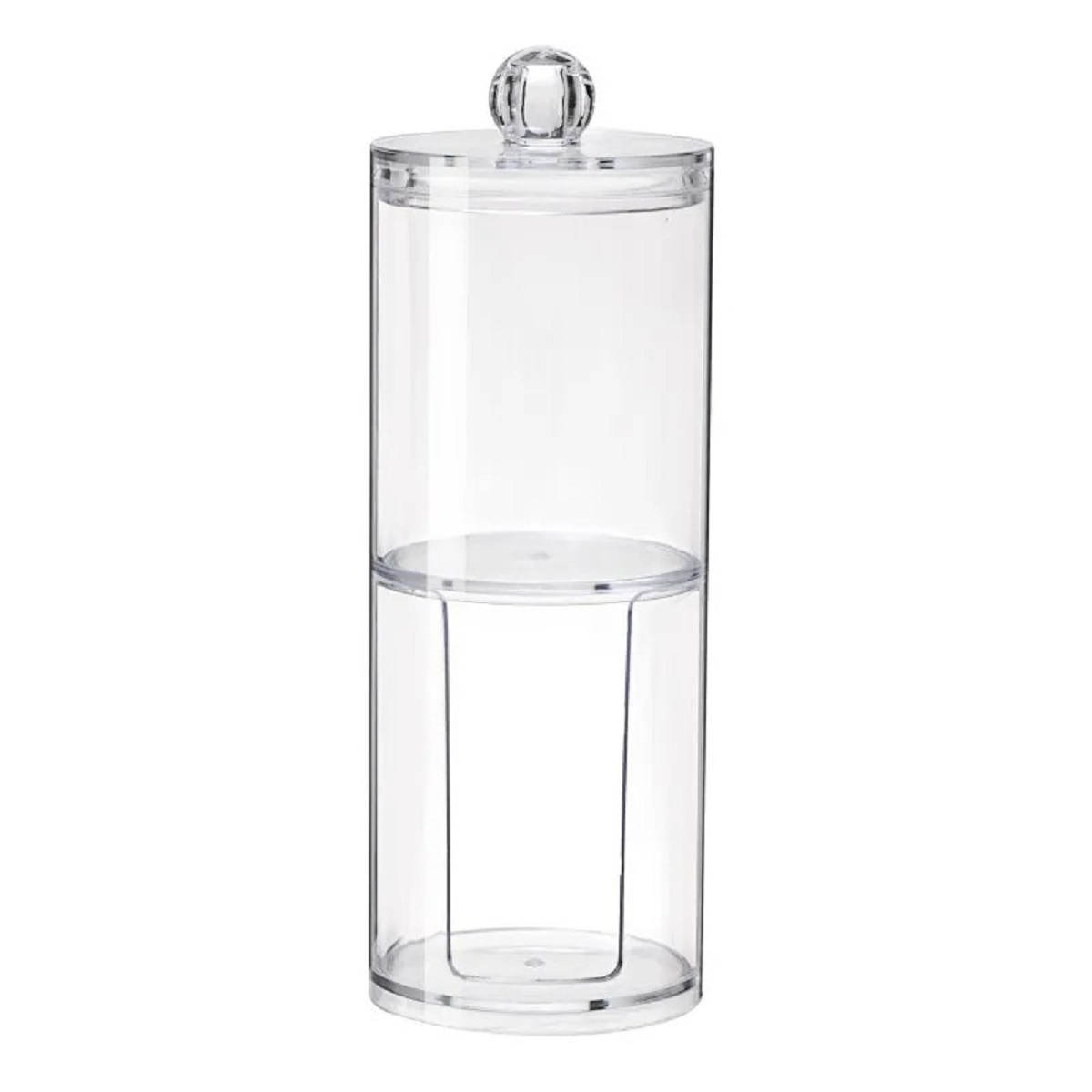 Black And Clear Plastic Apothecary Jar Set For Cotton Balls - Temu