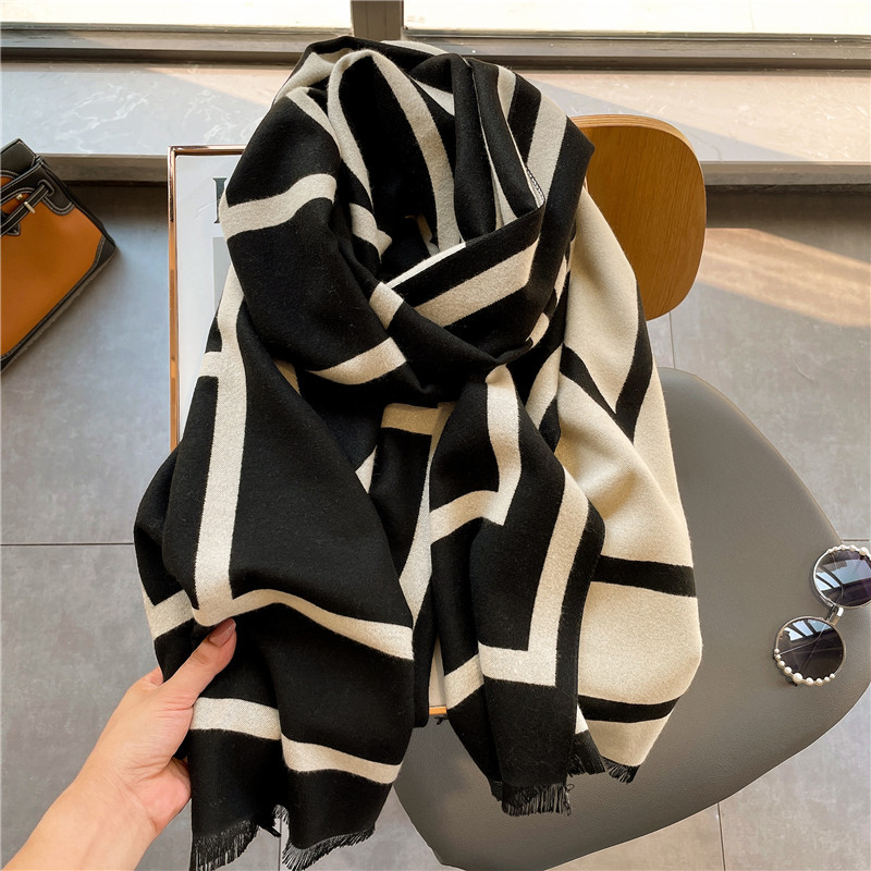 Winter Warm Solid Double-Side Soft Women Cashmere Scarves Shawls