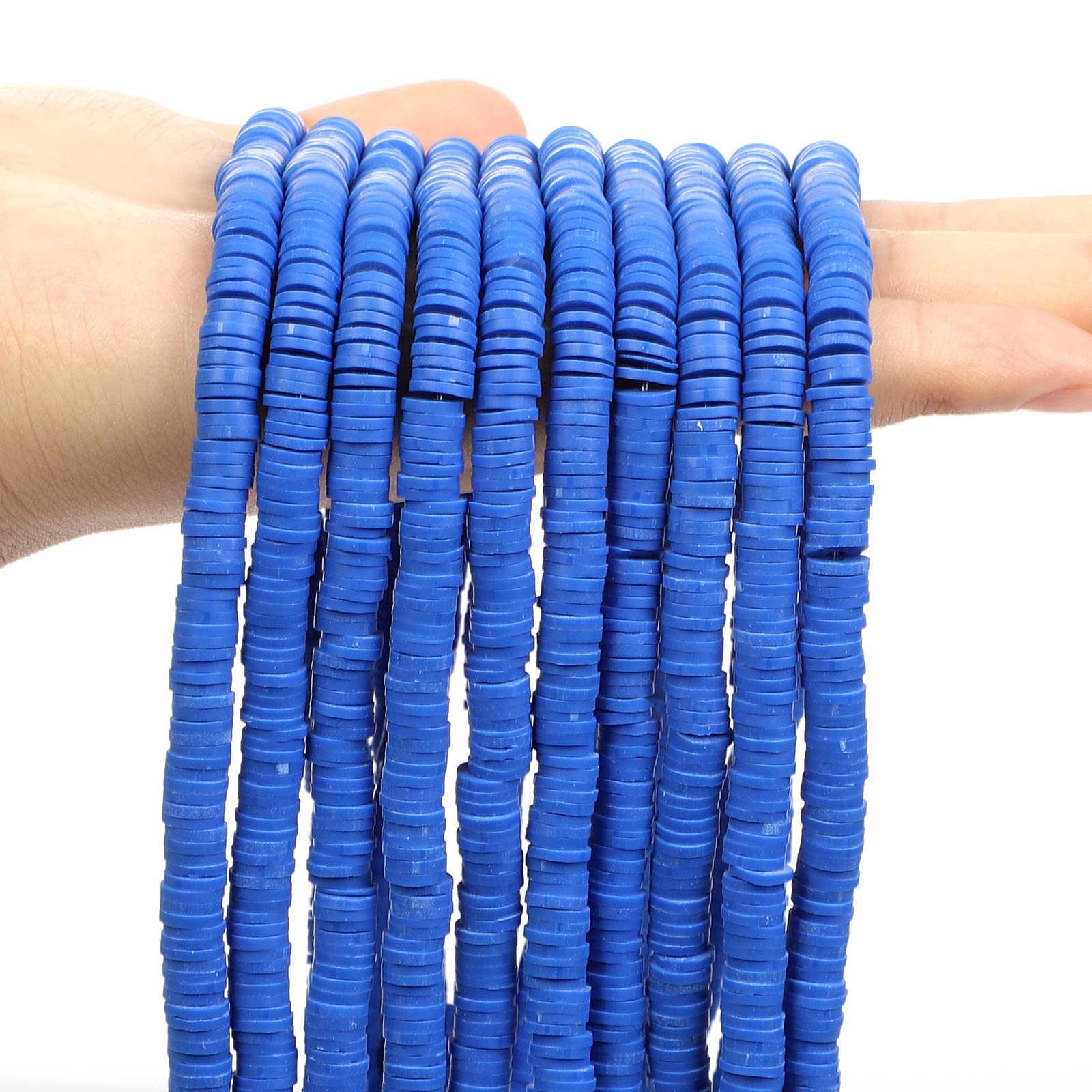 12 Strands Clay Beads for Jewelry Making Caffox 4560pcs 6mm Flat Round  Beads Polymer Clay Disc