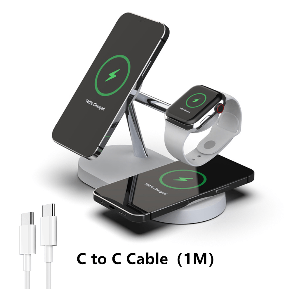 Belkin Magnetic Wireless Charger Stand - MagSafe Compatible - Charger -  Works w/ Apple iPhone 15, iPhone 14, iPhone 13 & iPhone 12 with PSU, White  
