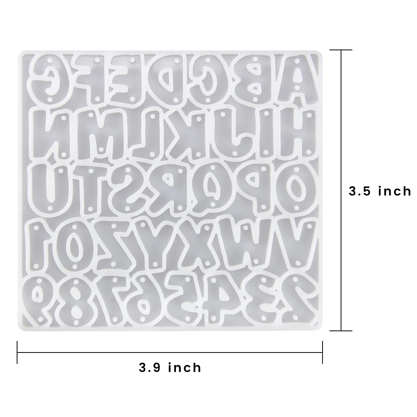 Alphabet Keychain Crystal Epoxy Resin Mold Letter Number Earrings Necklace Pendant Casting Mould Crafts Jewelry Making Tools