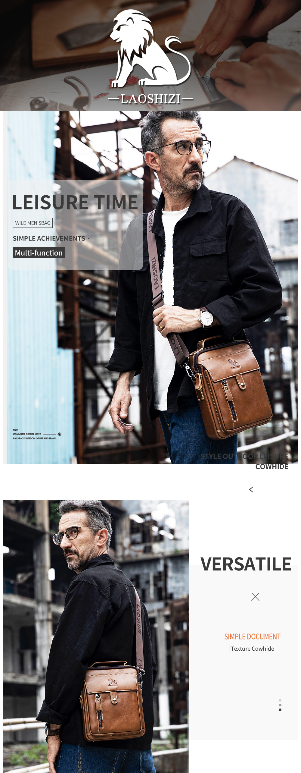 Fashion Casual Trendy Postman Shoulder Bag Plaid Small Messenger Bag Casual  Business Leather Men's Shoulder Bag Men's Bag - Temu