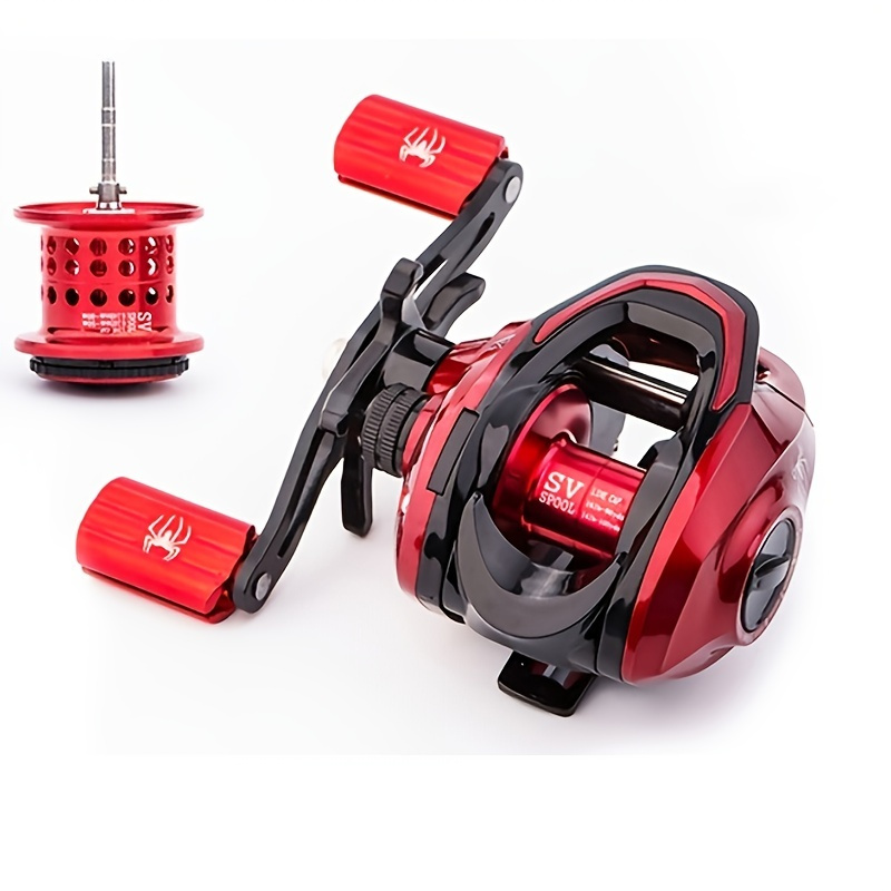 Red And Black Baitcaster Reel - Temu Australia