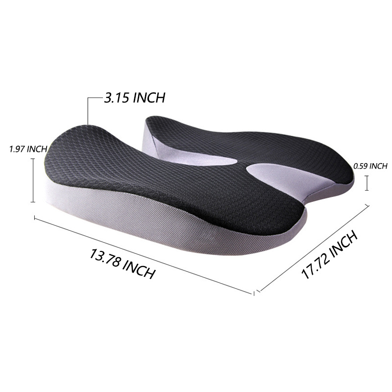 Haokaini Car Seat Cushion Memory Foam Car Heightening Cushion Pad Car Seat  Cushions for Short People Driving Sciatica Lower Back Pain Relief Office