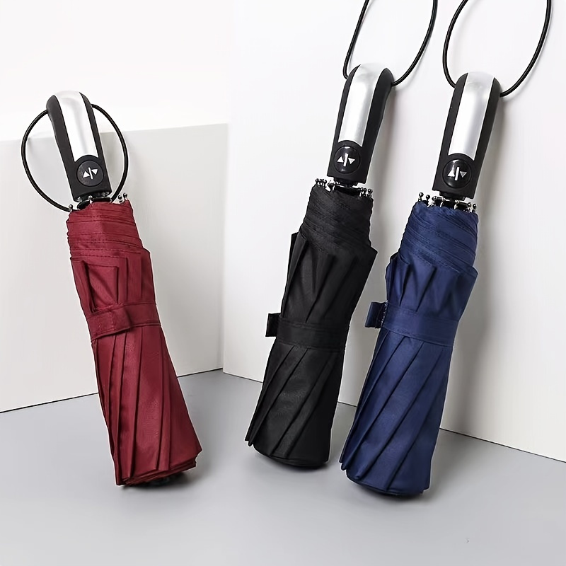 

New Trendy High Quality Portable Folding Ten Reinforced Anti-storm Automatic Umbrella
