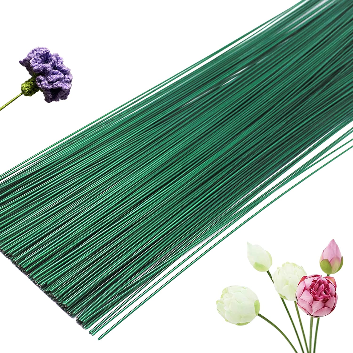 Floral Stem Wire Flower Arrangements Diy Crafts dark Green - Temu