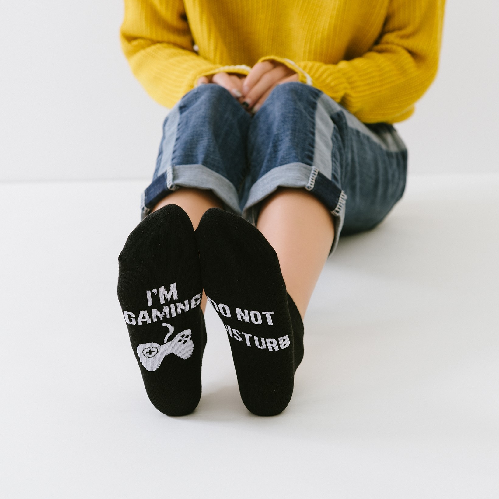 1pair Men's "i'm Gaming Do Not Disturb" Novelty Socks