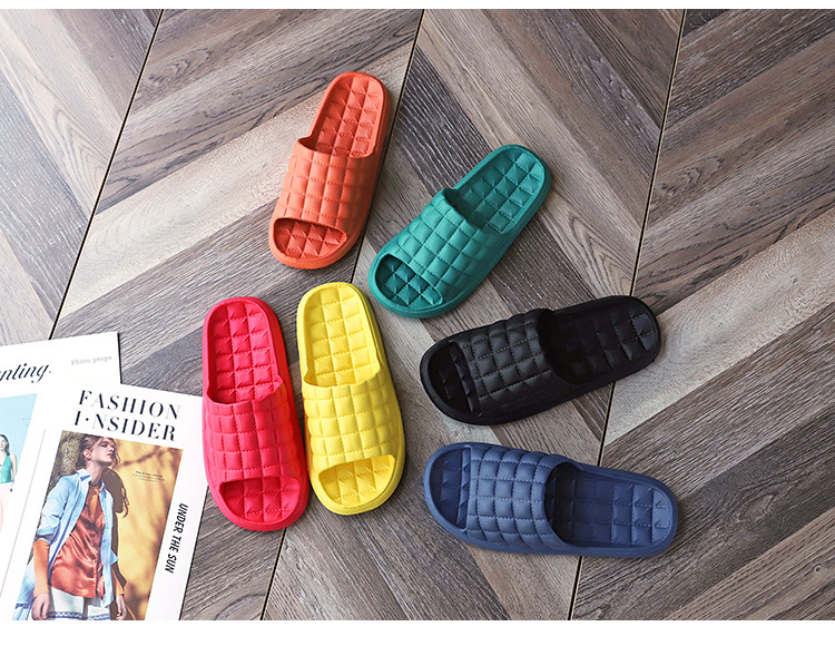 Minimalist Color Block Slippers House Indoor Non-slip Slippers