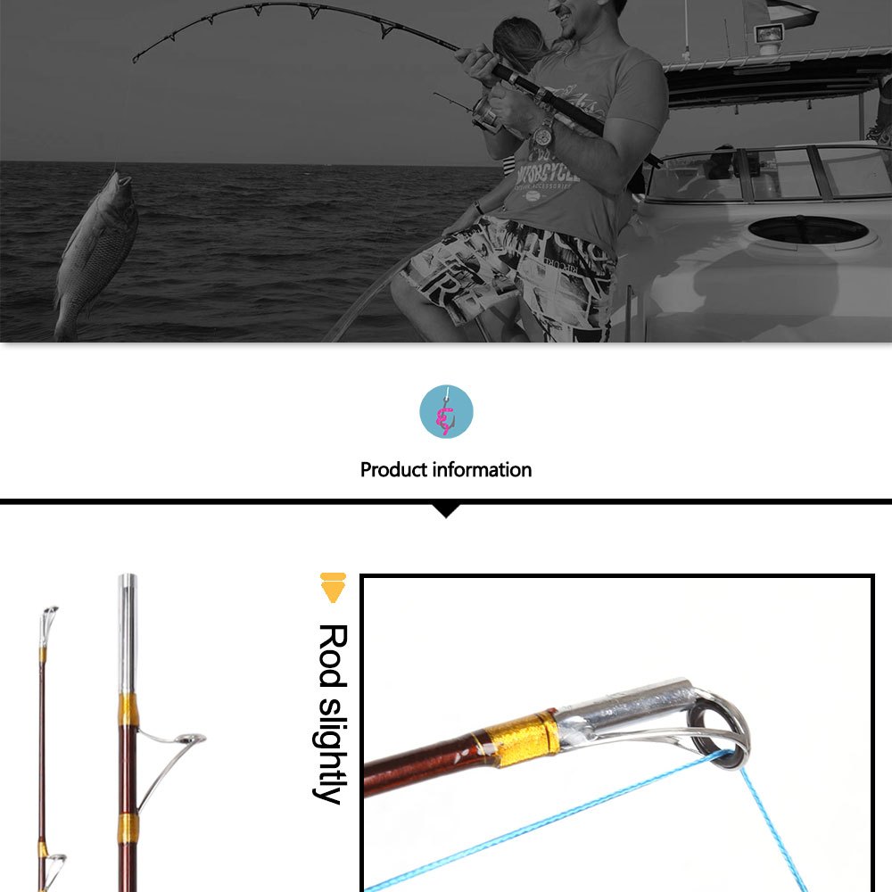 Jetshark Durable Solid Slow Jigging Fishing Rod Carbon Fiber