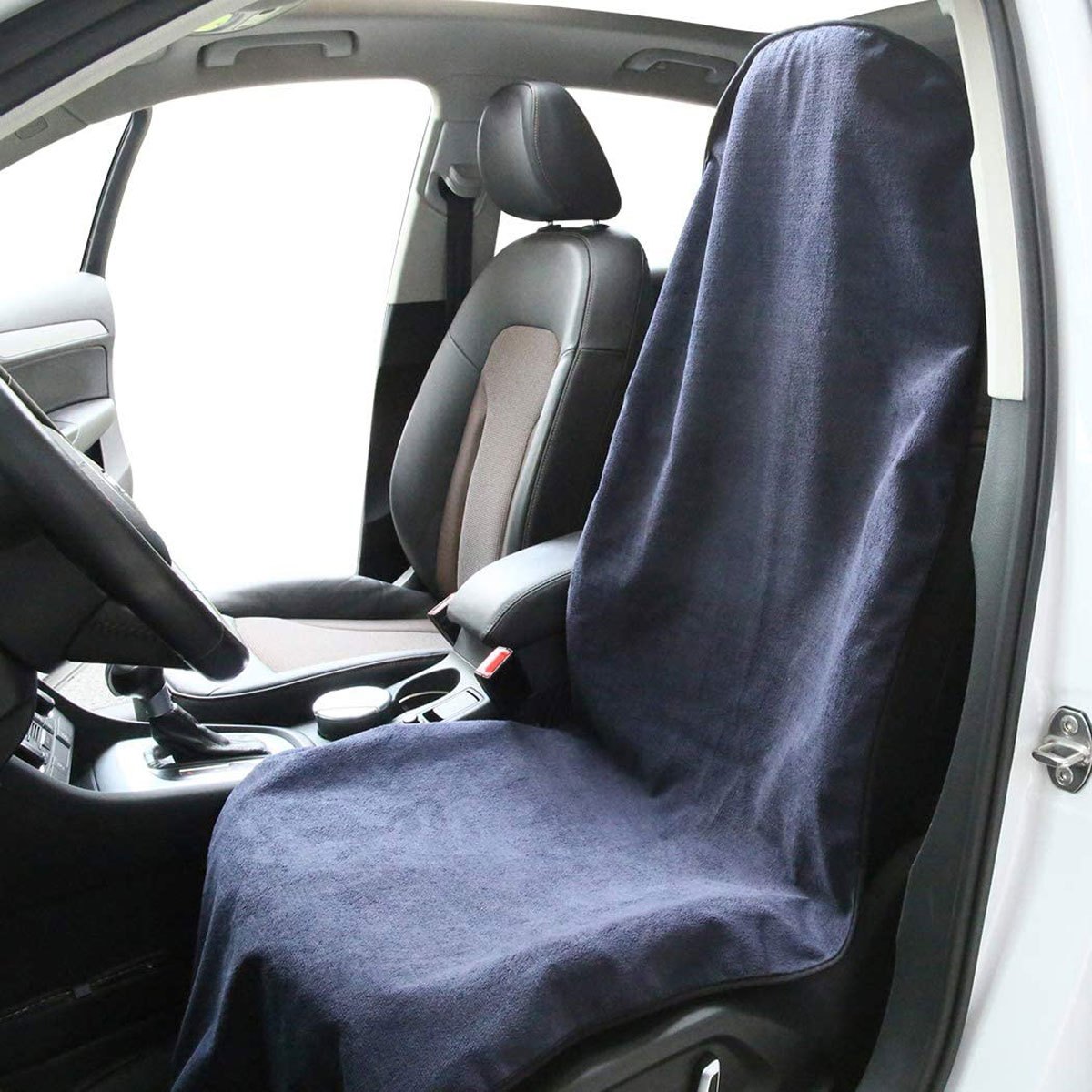 Leader Accessories Grey Waterproof Towel Auto Car Seat Cover Machine W