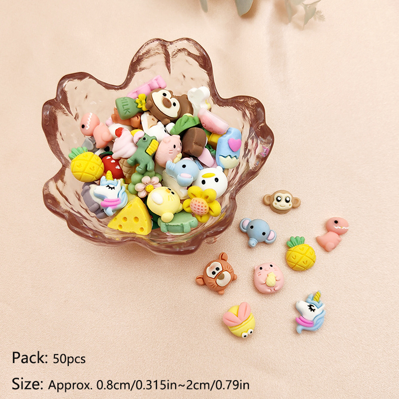 Cute cartoon small animals DIY resin accessories – Resinartz