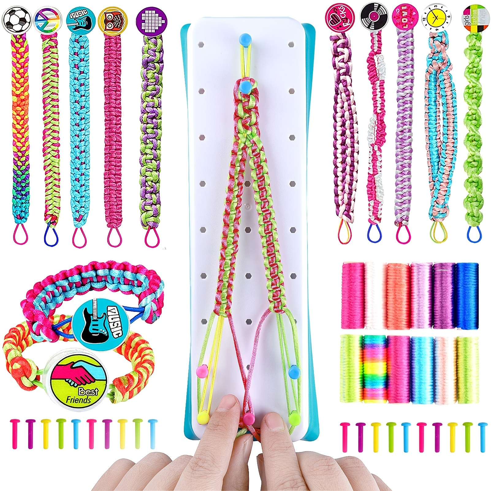 Friendship Bracelet Making Kit Toys 20 Pre cut Threads Makes