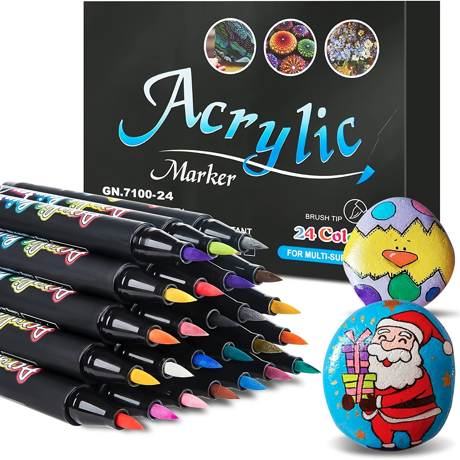 18 Colors Acrylic Pen For Handcraft DIY Painting,Perfect For Easter  Decoration