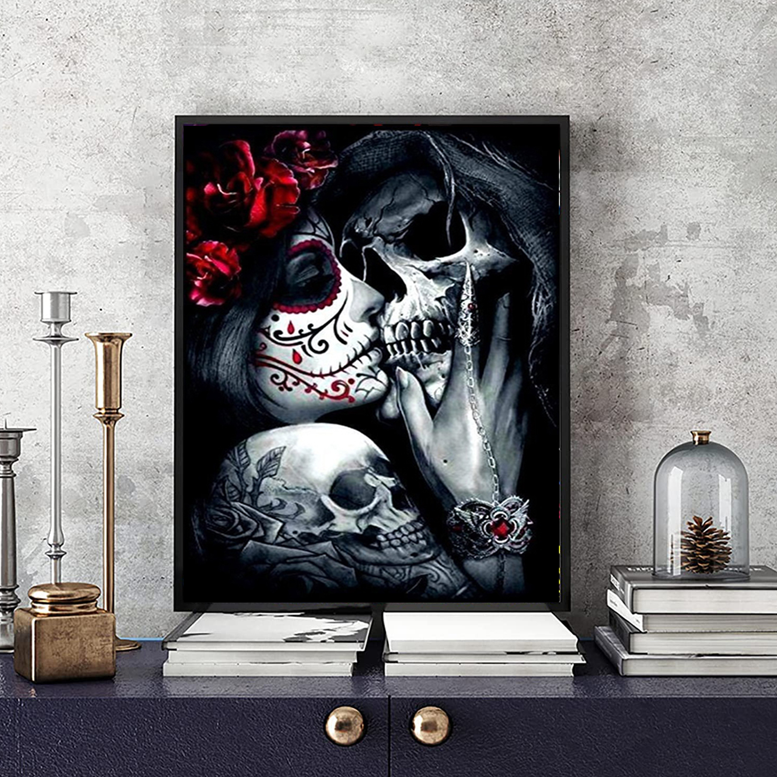 Cool Diamond Painting Kits For Adults Skull Full Diamond Art Kit For Adults  Beginner Skeleton Cyberpunk