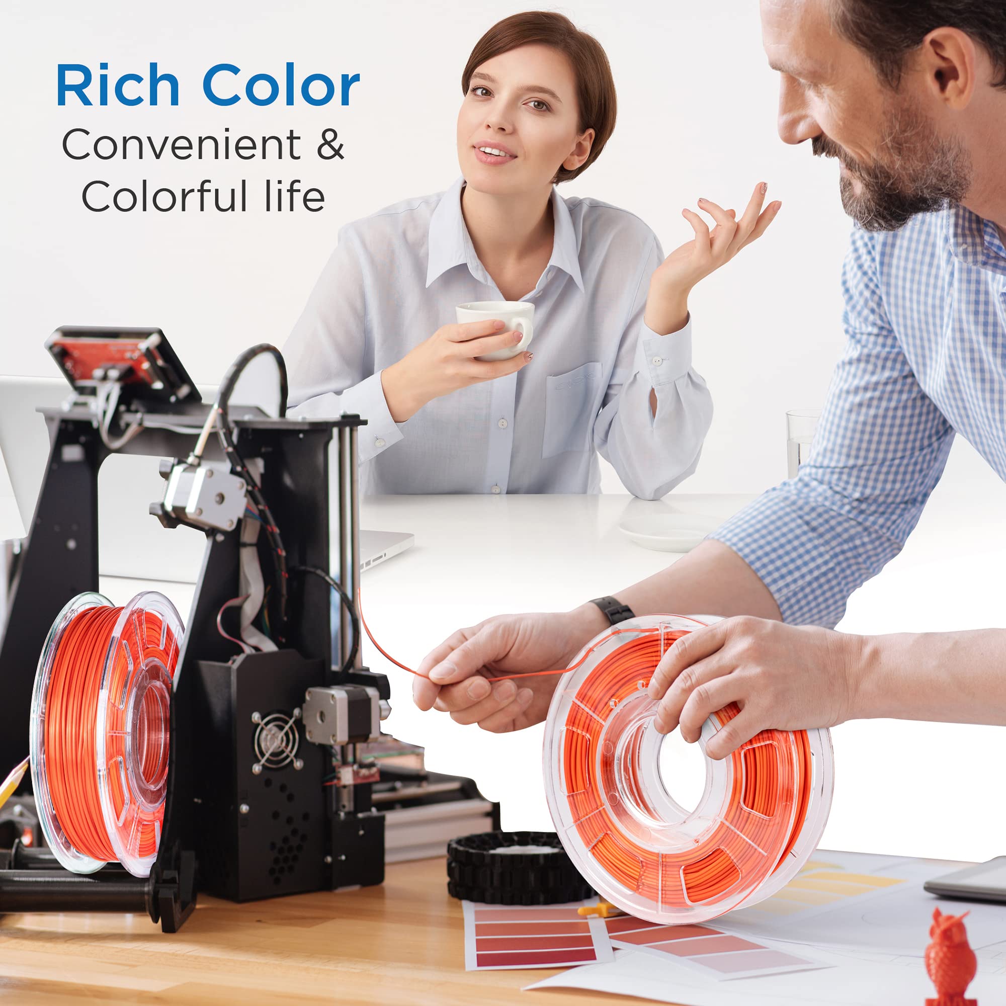 TRI-Color silk Magic PLA Oro/Fushia/Verde