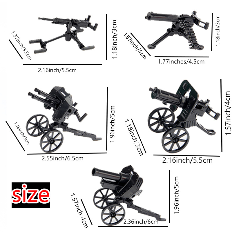 Military Heavy Weapons Building Block Set Maxine 92 Heavy Machine Gun