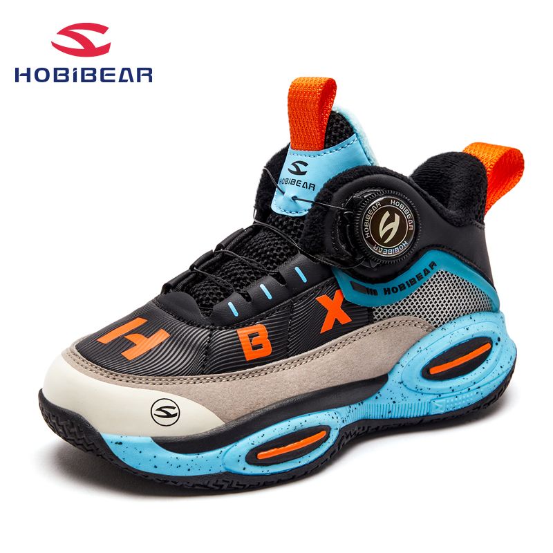 Hobibear Boys Fleece Sneakers Color Block Rotating Buckle Basketball Shoes  Soft Sole Anti Slip Comfortable Shock Absorbing Sport Shoes For Winter Kids  Footwear | Shop Now For Limited-time Deals | Temu