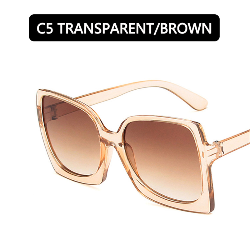 Brown top rectangle sunglasses