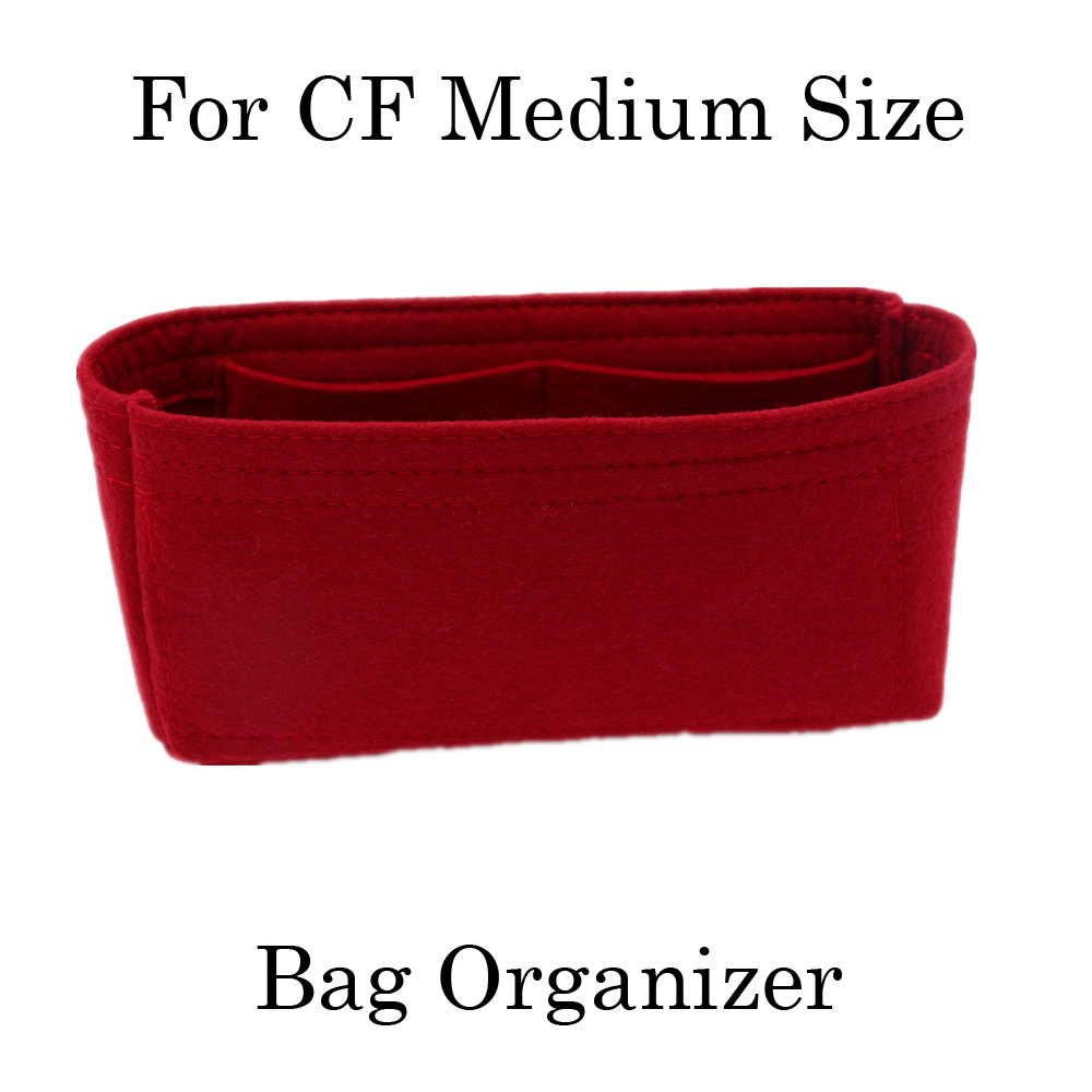 For Classic Handbag Cf Flap Felt Cloth Insert Bag Organizer Makeup