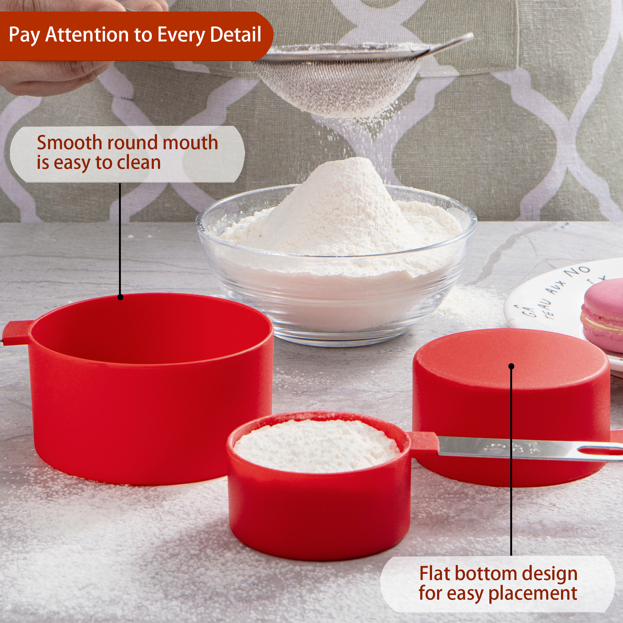 Measuring Cups And Spoons Kitchen Gadgets, Stackable Stainless Steel