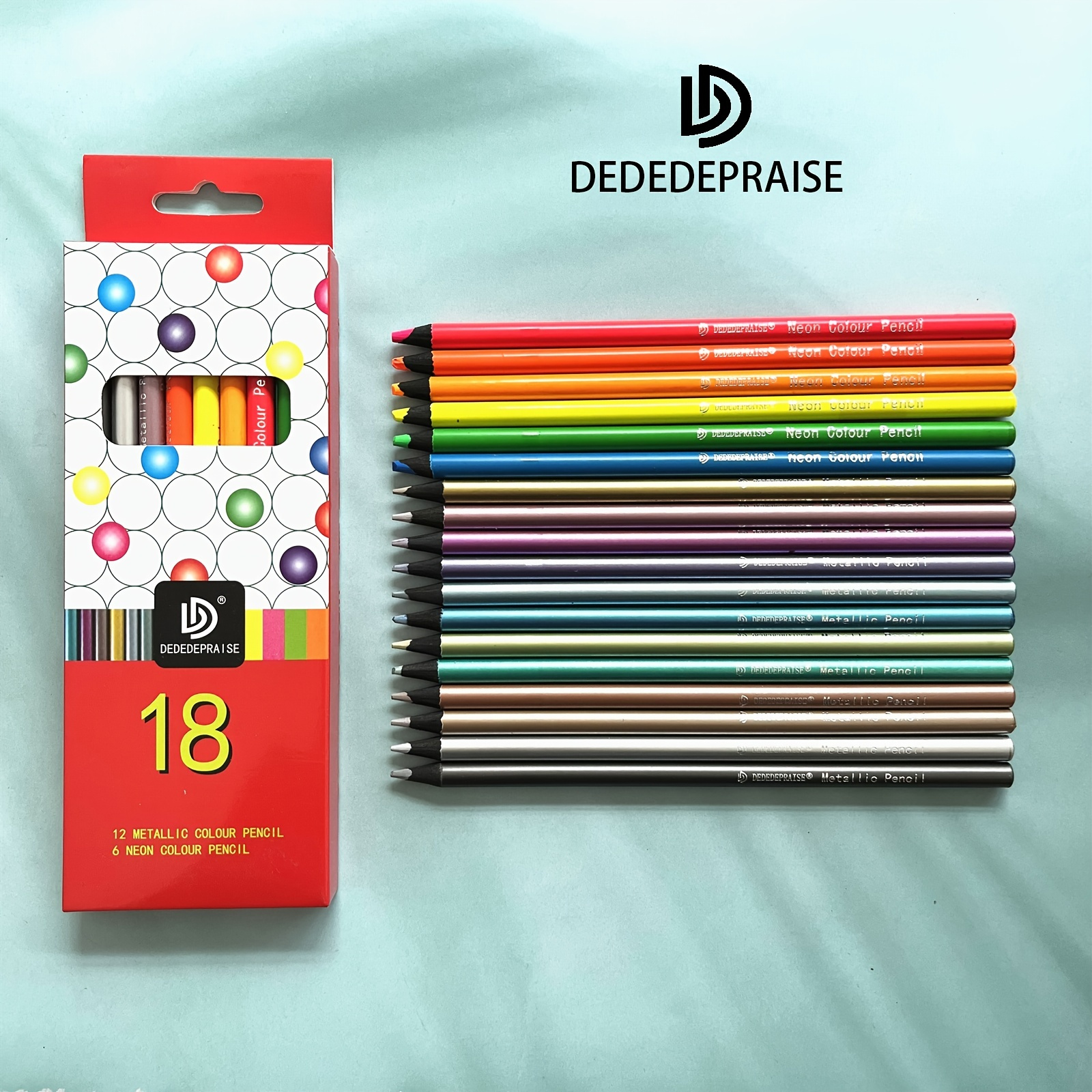 Dededepraise Metallic And Neon Colored Pencils. - Temu