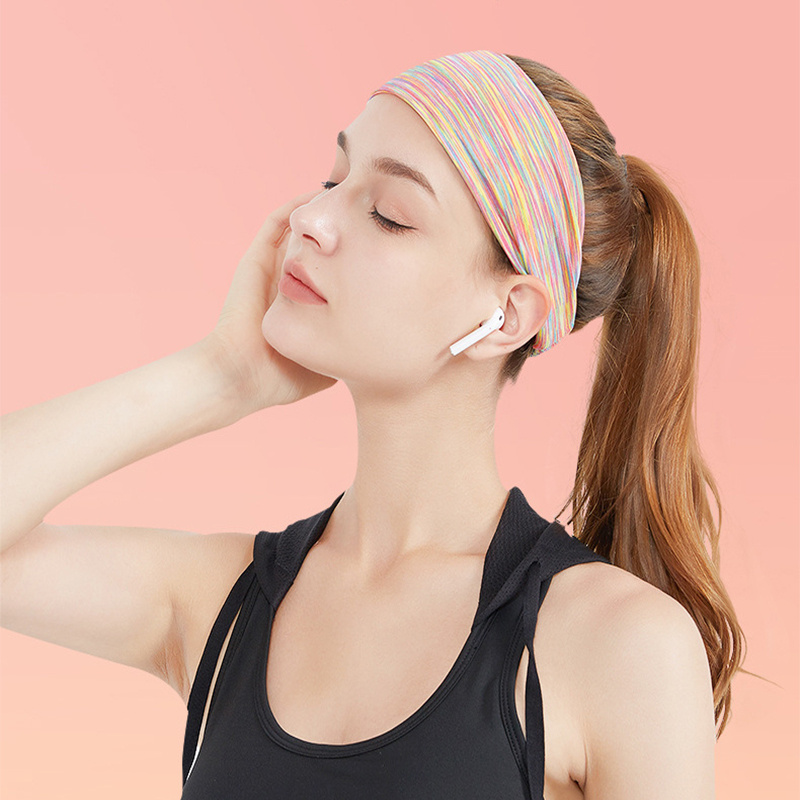 WXNPA 6 Stück Sport Stirnbänder für Frauen, rutschfeste Haarband Sportliche  Stirnband, Feuchtigkeit Wicking Schweißband für Jogging Yoga Radfahren