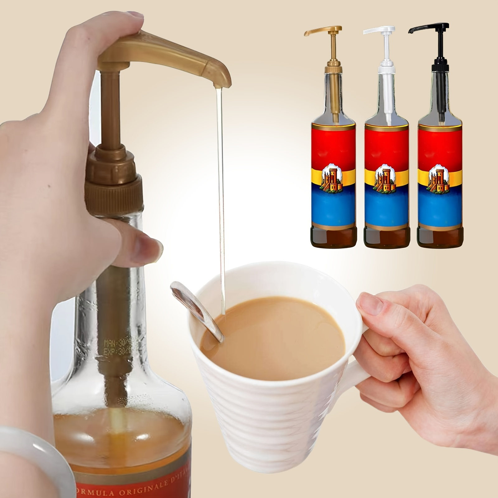 Coffee 1 Liter Dispenser Syrup Pump Coffee Syrup Pump Topper