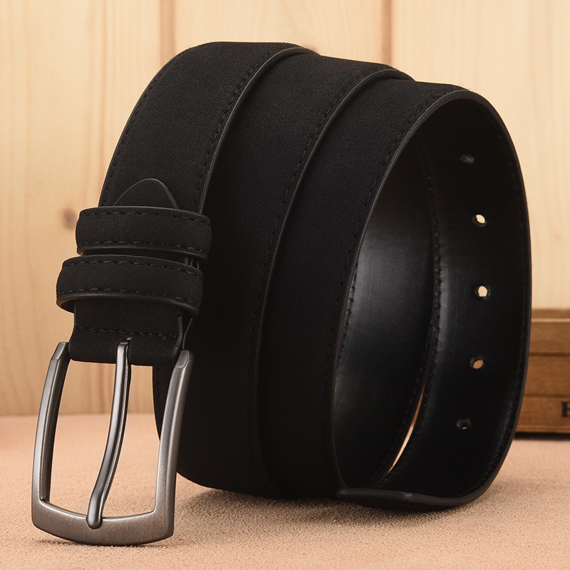 TEMU Men's Suede Belt Alloy Plus Size Men's Belt Large Size Genuine High-end Belt Casual Sports Belt, Gift For Boyfriend And Dad, In 2 Colors And 3