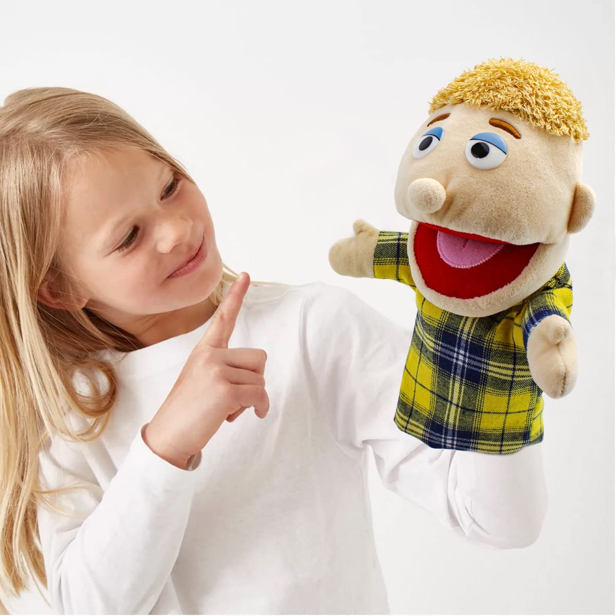 Cartoon Hand Puppet Plushie Toy Stuffed Doll Large Jeffy Puppet