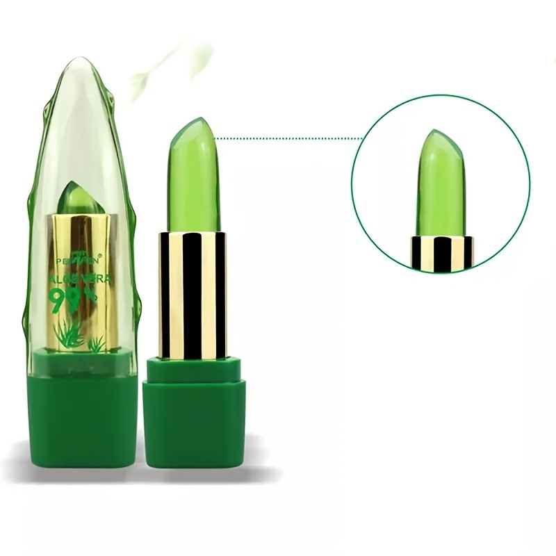 

Moisturize Aloe Vera Lipstick, Magic Temperature Color Change Lip Blam Long Lasting Nutritious Lip Gloss Lipstick