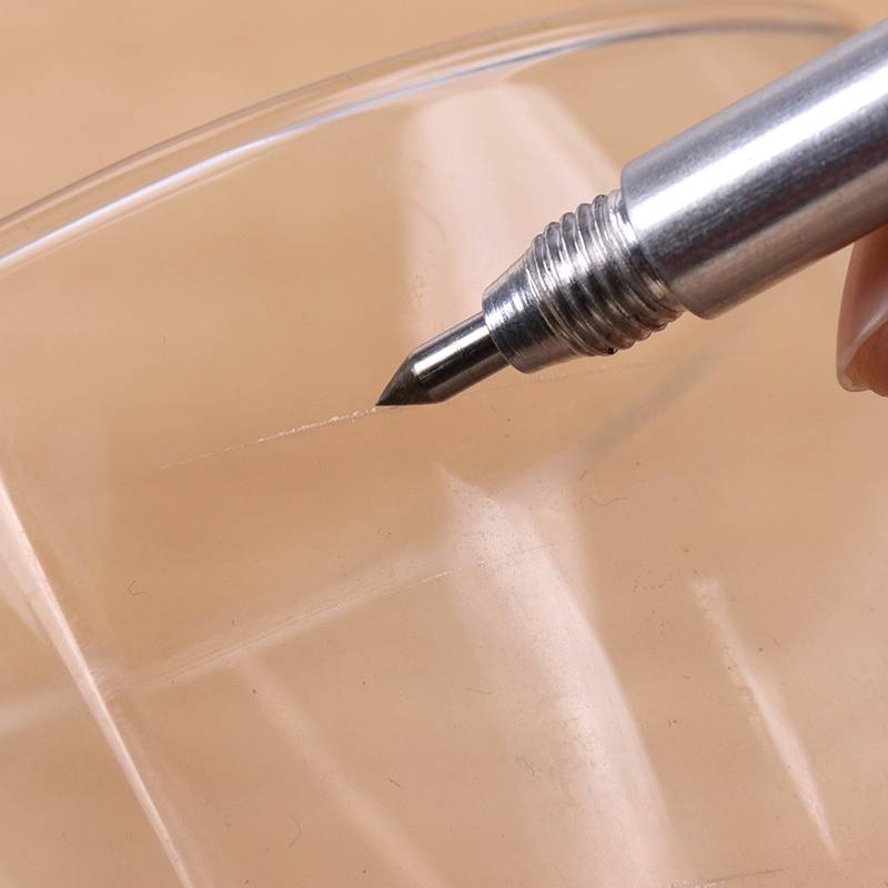 Penna Per Tracciare In Metallo Con Punta In Carburo Di Tungsteno - Per Segnare Su Vetro, Ceramica E Legno - Foto 4