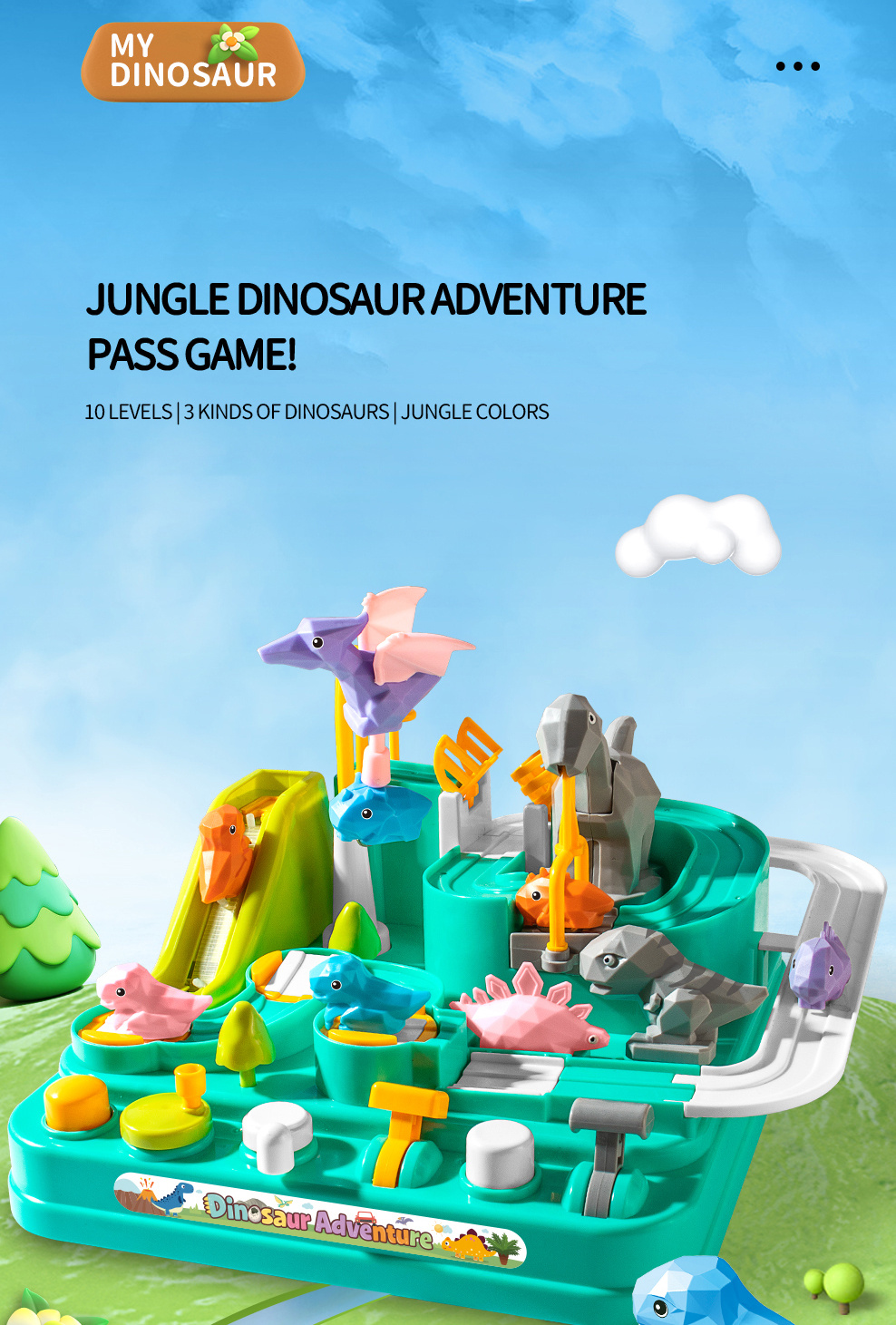 Dinosaur Track Toys Kids Race Tracks Boys Car Adventure Toys Temu New Zealand