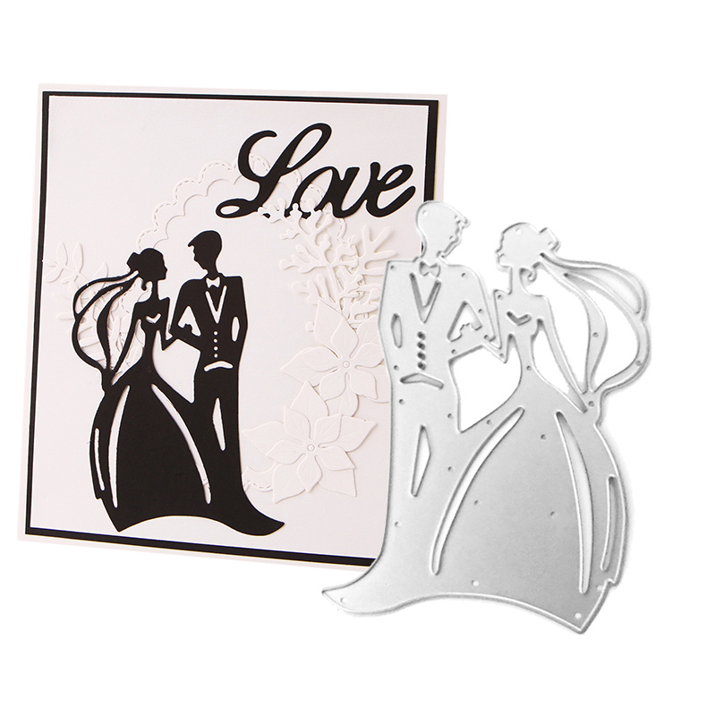 Couples Metal Cutting Dies Cut Die Mold Wedding Scrapbook - Temu