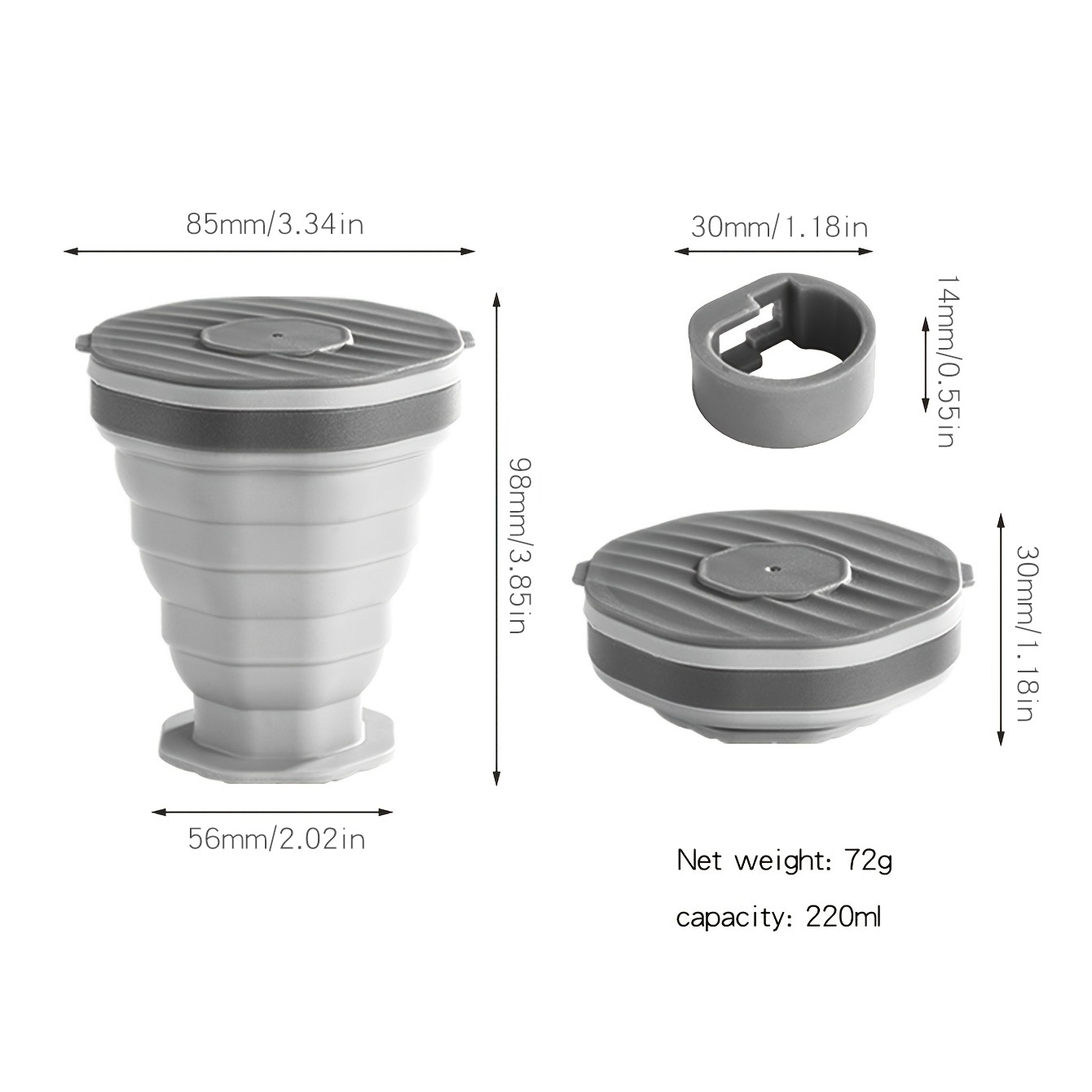 Foldable Coffee Cup With Handle And Lid Creative Portable - Temu