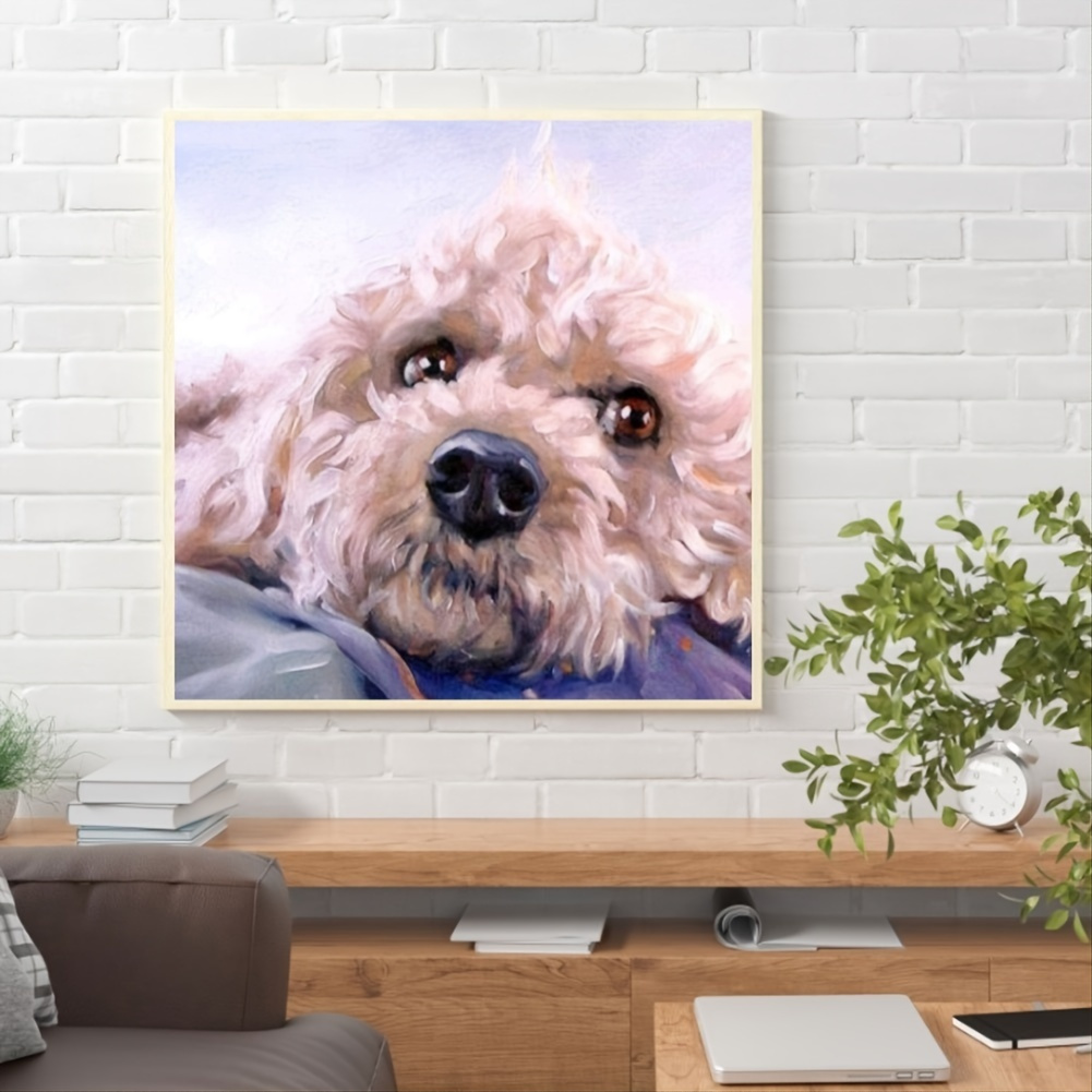 

Diy 5d Diamond Painting Kits Dog Puppy, Diamntrum Animal Pet Diamond Art, Paint By Numbers Crystal Rhinestone Embroidery Pictures Arts Kits For Gift Home Wall Decor (25*25cm/9.8*9.8in)