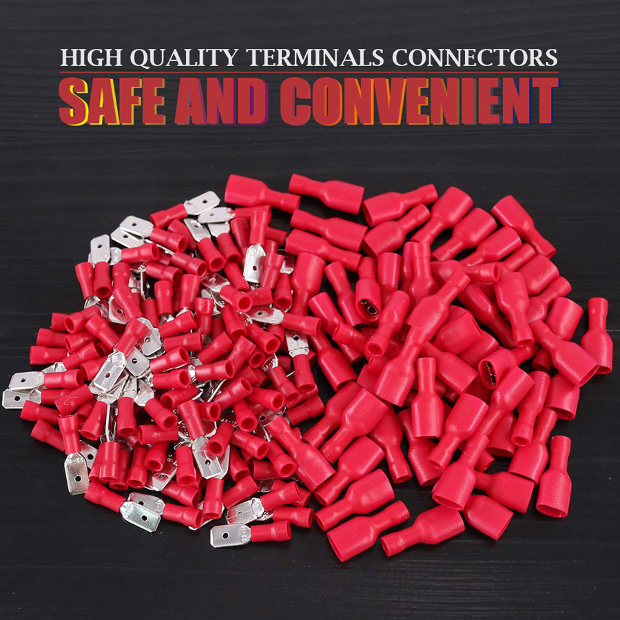 20 Pairs Of 6 3mm Pvc Connectors Wire Connectors Wire Terminals