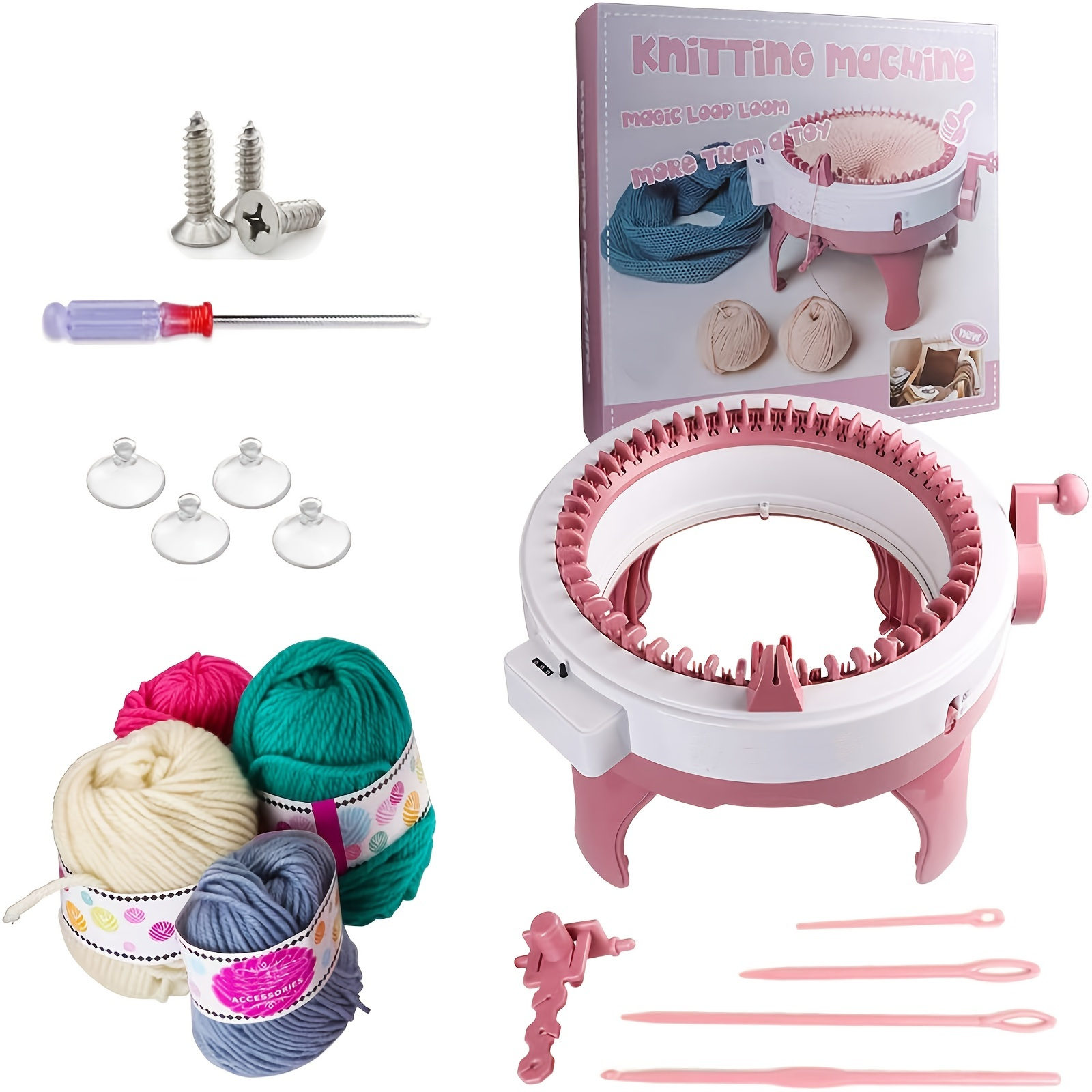 DIY 48 Needles Knitting Machine Smart Weaving Knitting Loom Knitting Board  Rotating Machines for Adult and Kid Fast shipping - AliExpress